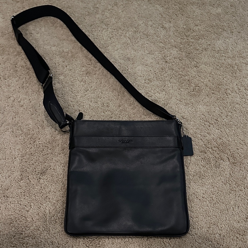 Coach Black Leather Crossbody Bag